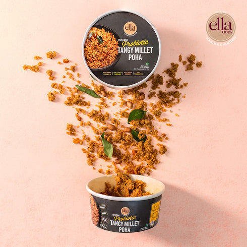 Ella Foods Probiotic Tangy Millet Poha - Ready to Eat